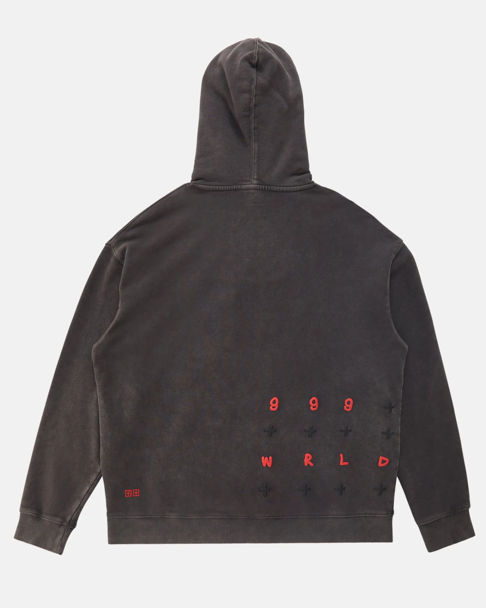 New Ksubi 999 Wrld Biggie Hoodie Faded Black