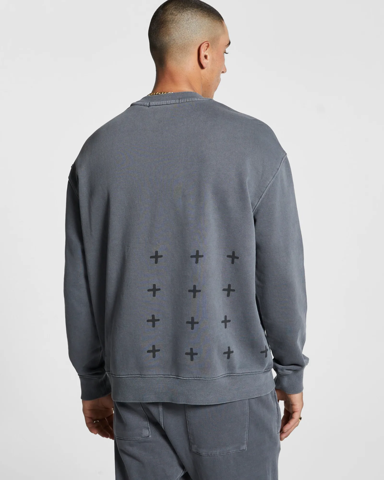 Sale Ksubi 4 X 4 Biggie Crew Charcoal