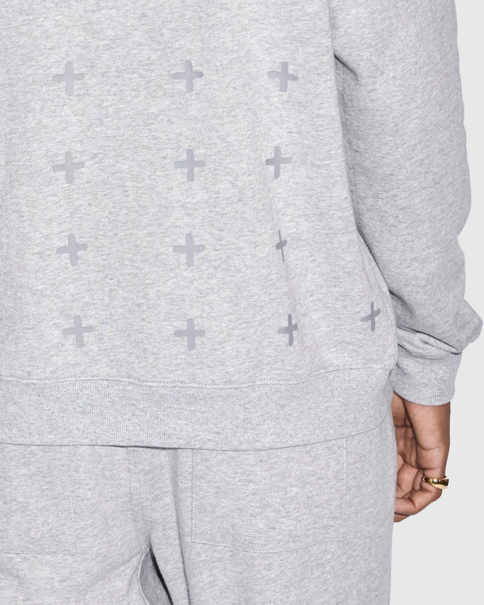 New Ksubi 4 X 4 Biggie Crew Grey Marle