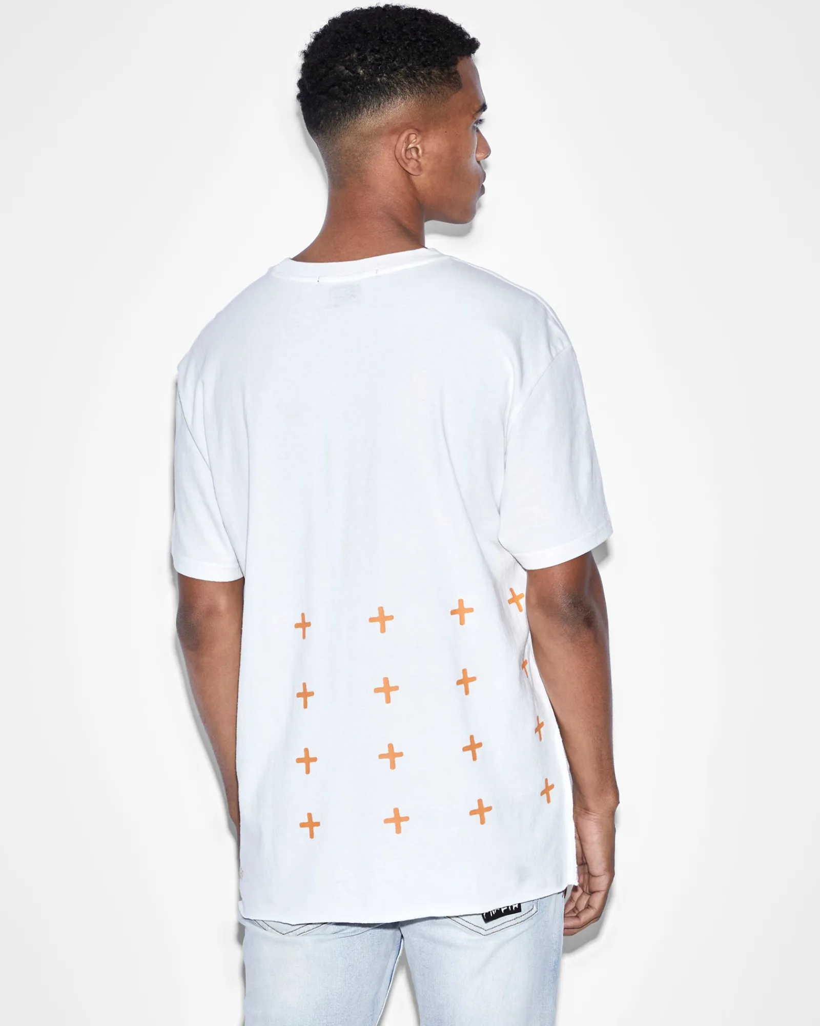 Shop Ksubi 4 X 4 Biggie Ss Tee White Orange