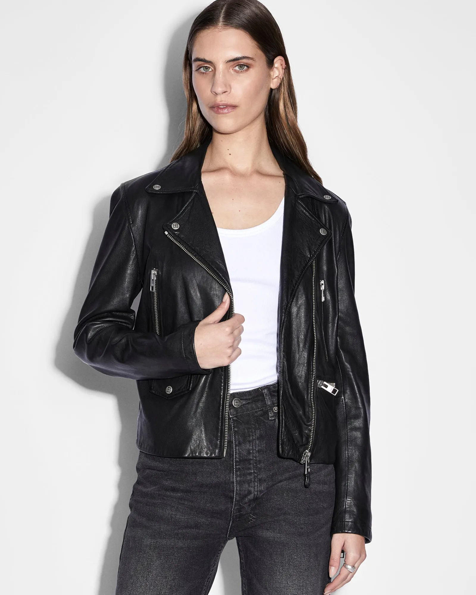 Outlet Ksubi Amplify Leather Jacket Black