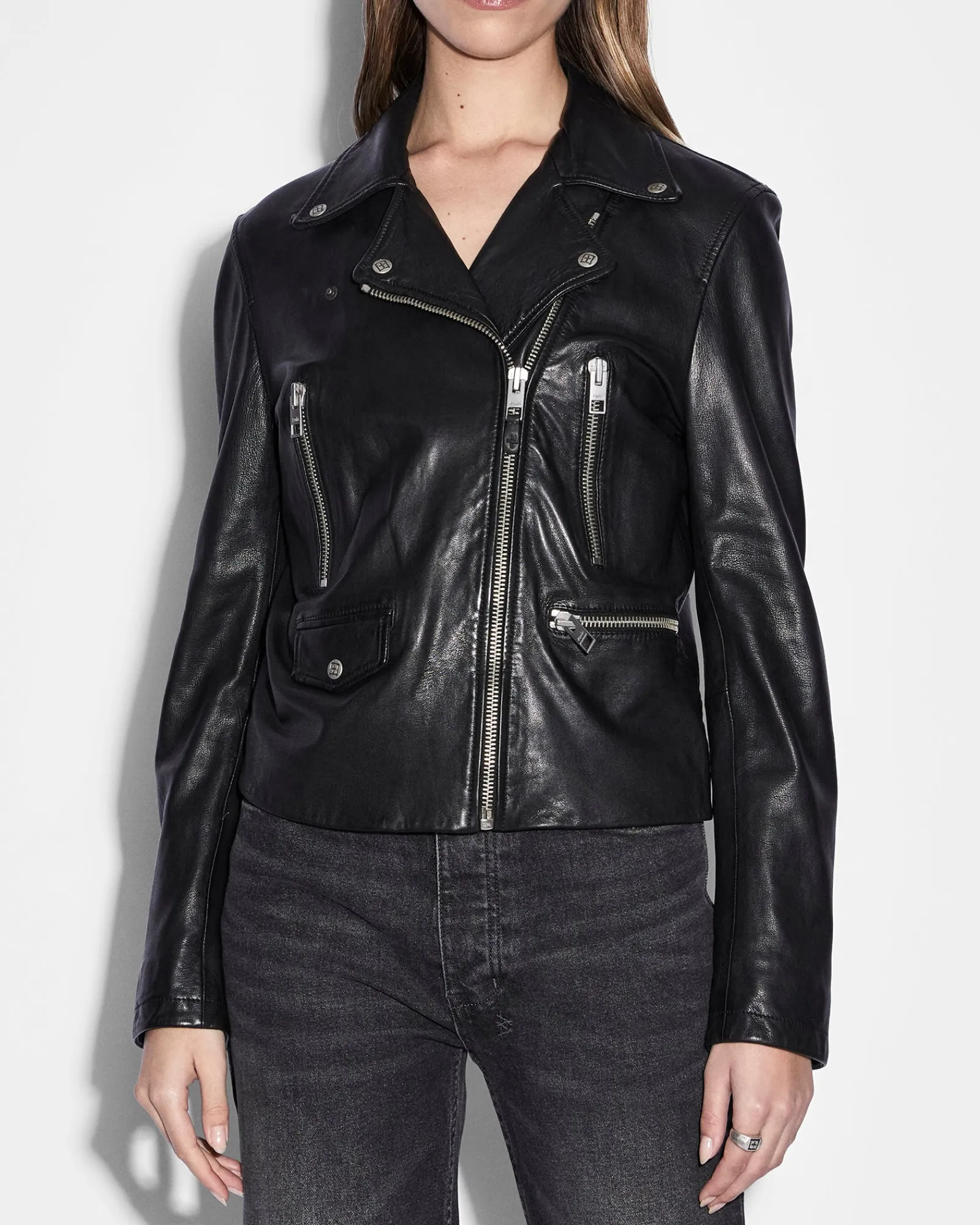 Outlet Ksubi Amplify Leather Jacket Black