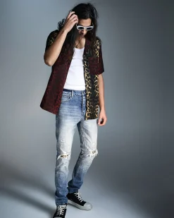 New Ksubi Big Kat Resort Ss Shirt 2 Tone