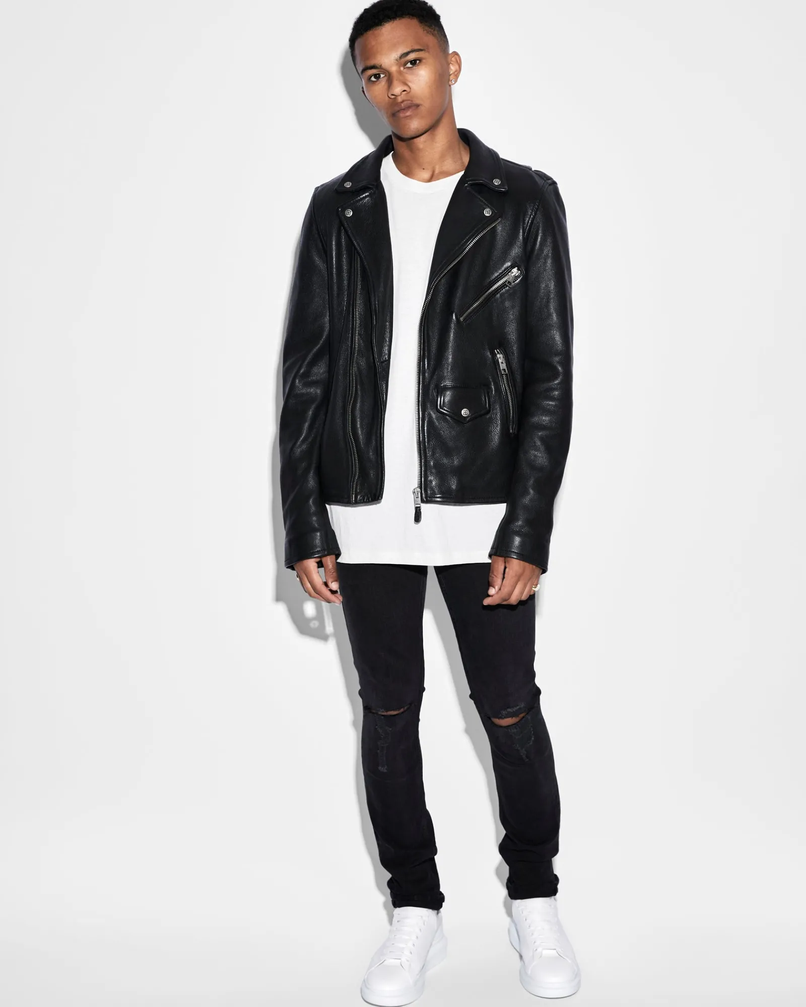 Sale Ksubi Capitol Leather Jacket Black
