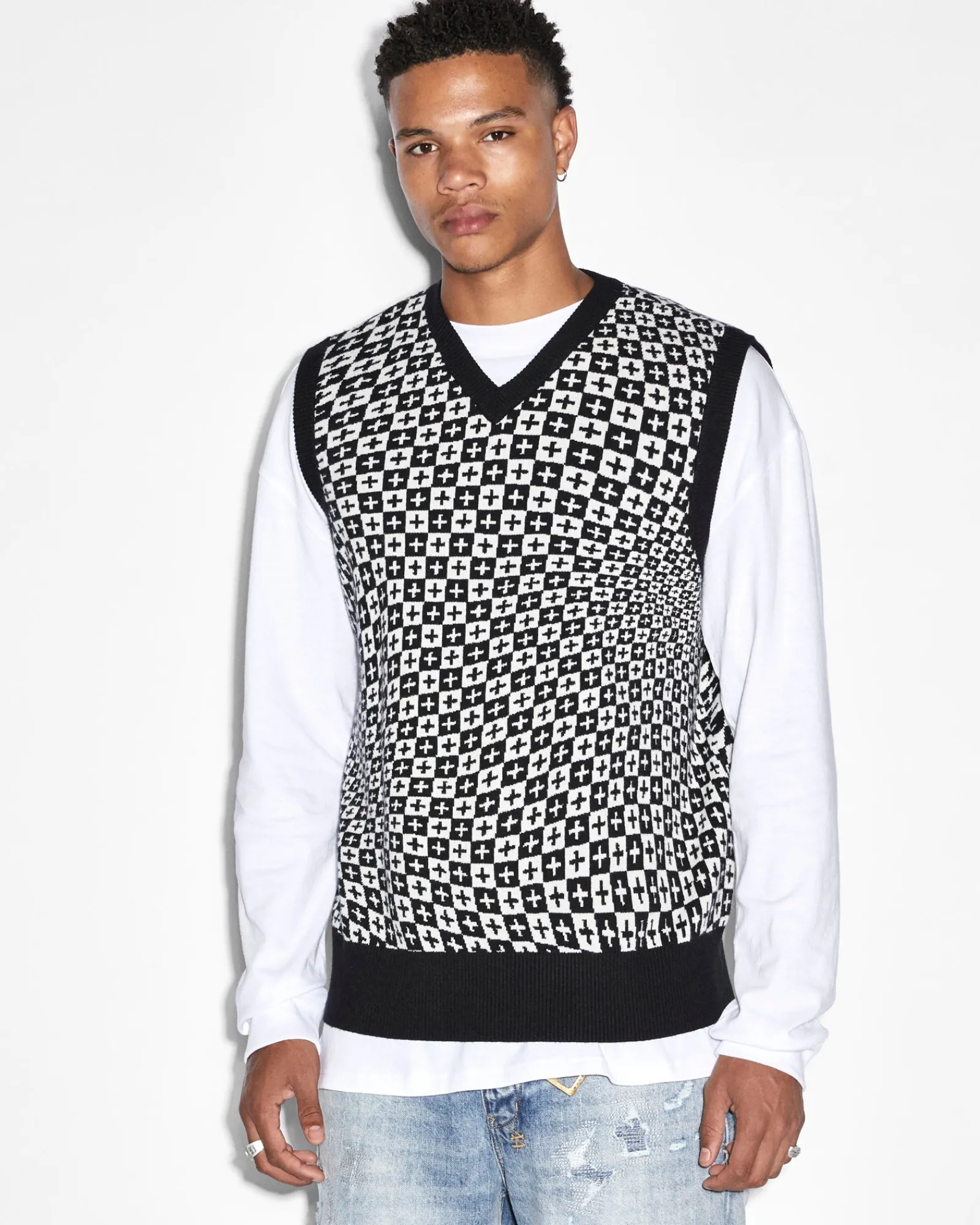 Best Sale Ksubi Check Out Knit Vest Multi