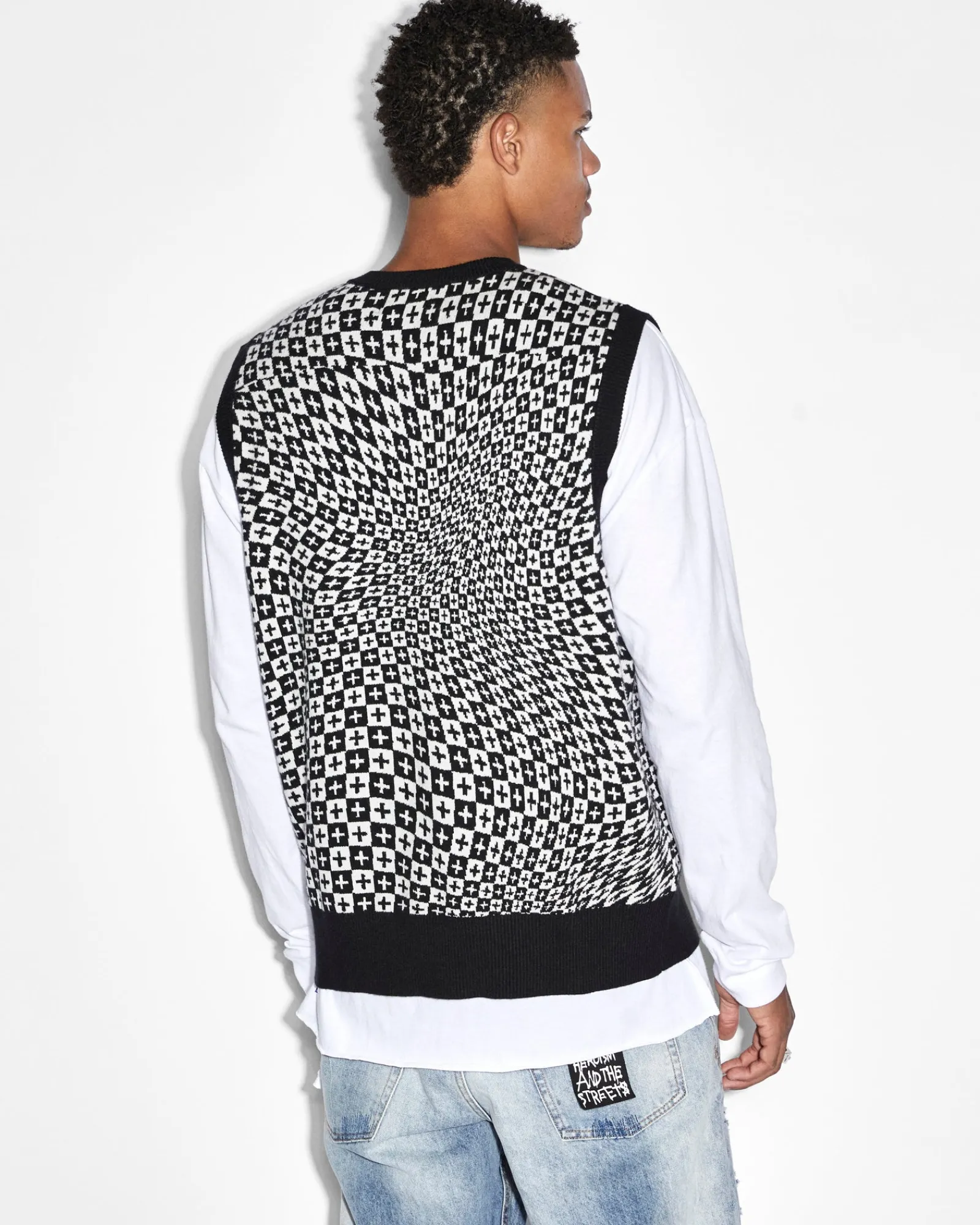 Best Sale Ksubi Check Out Knit Vest Multi