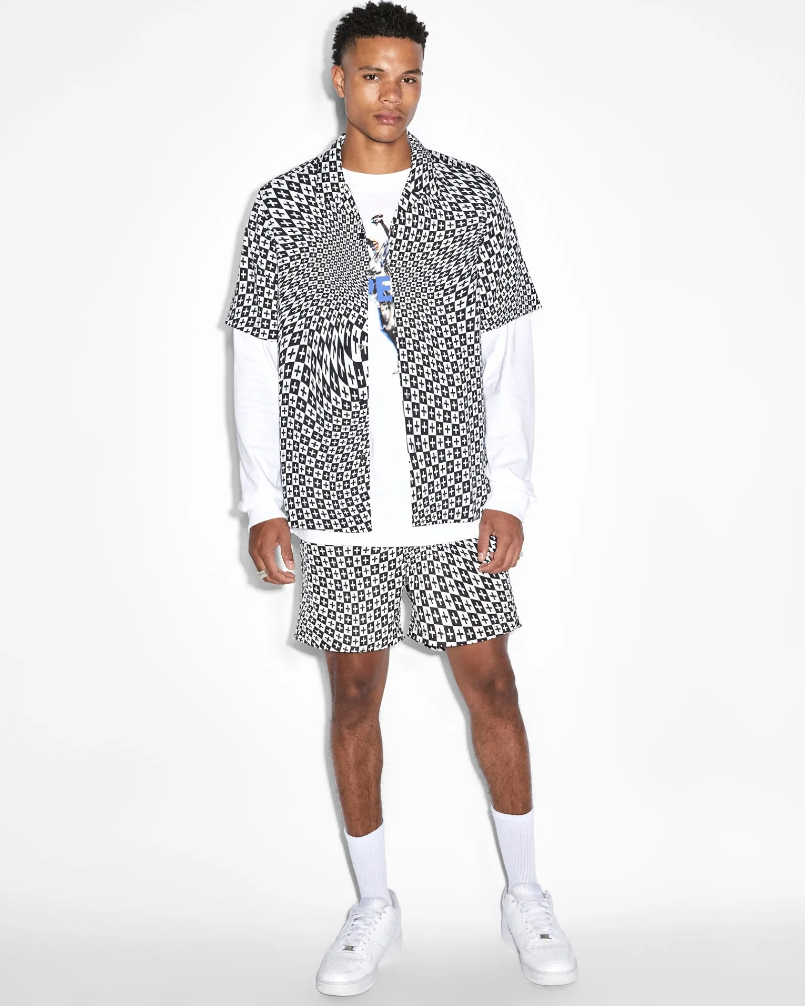 Discount Ksubi Check Out Resort Ss Shirt Black