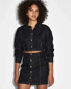 Clearance Ksubi Cutout Shirt Dress Midnight