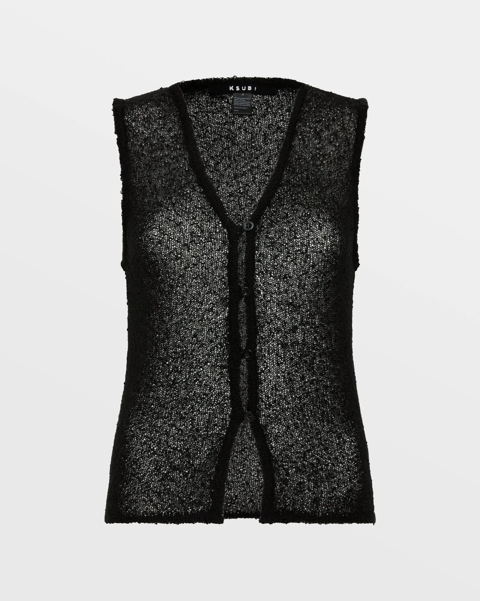 Shop Ksubi Divide Knit Vest Black