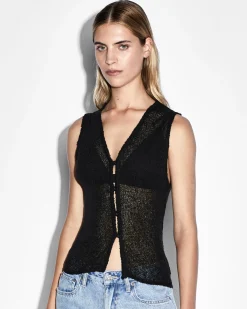 Sale Ksubi Divide Knit Vest Black