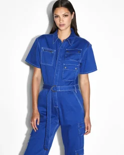Hot Ksubi Drill Boilersuit Cobalt
