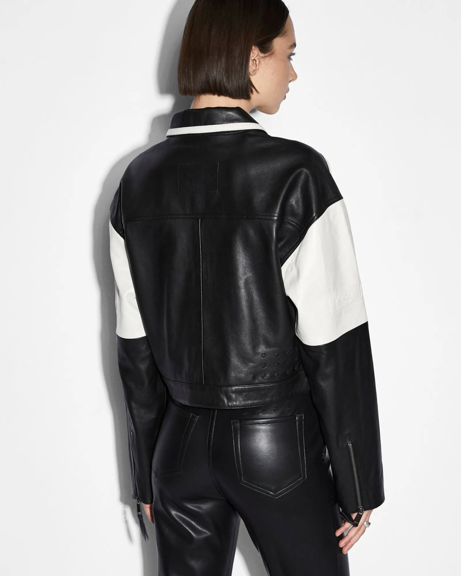 Outlet Ksubi Emblem Boxy Biker Black/White