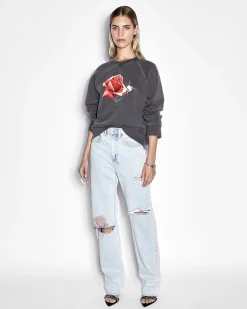 Discount Ksubi Feels Good Raglan Crew Charcoal