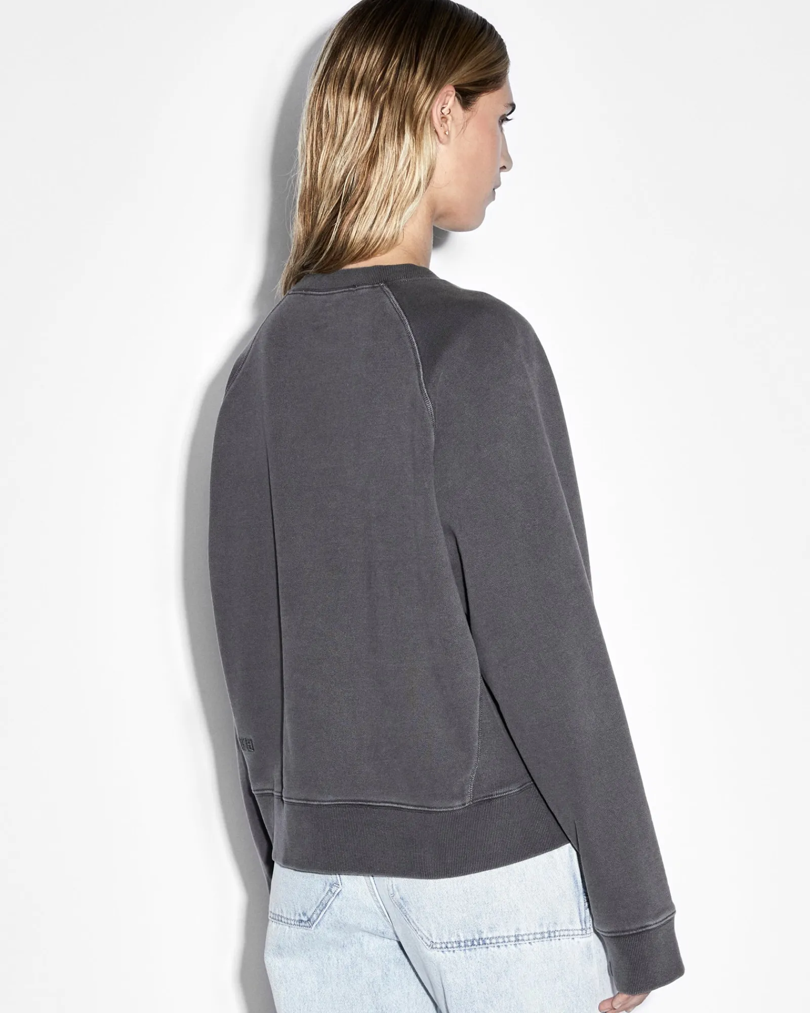 Discount Ksubi Feels Good Raglan Crew Charcoal