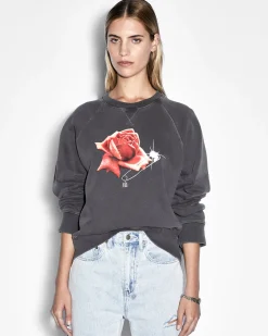 Discount Ksubi Feels Good Raglan Crew Charcoal