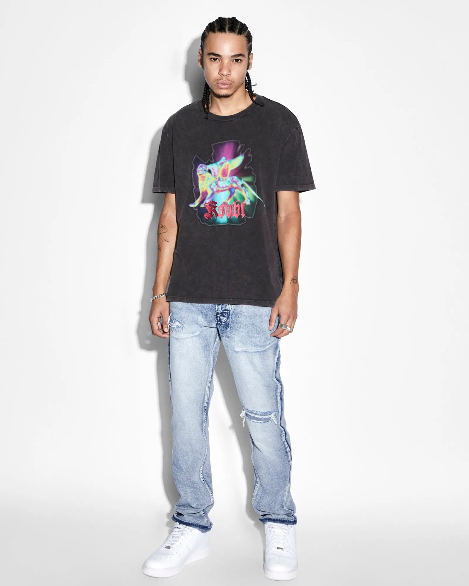 Hot Ksubi Griffin Kash Ss Tee Acid Black
