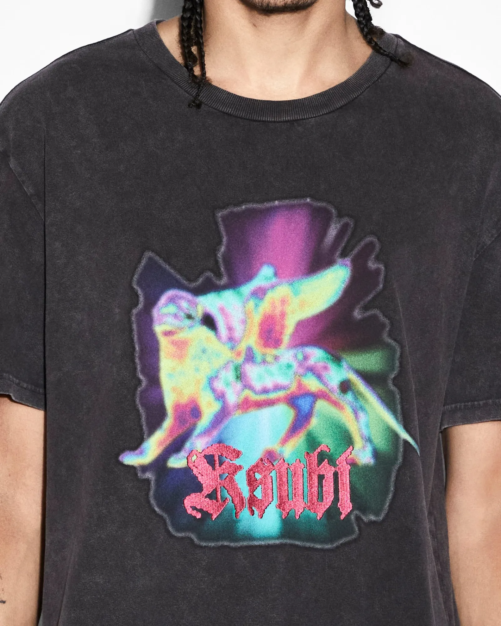 Hot Ksubi Griffin Kash Ss Tee Acid Black
