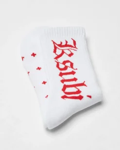 Best Sale Ksubi Icon Ksocks White/Red