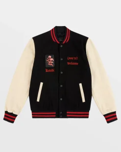 Clearance Ksubi Icons Letterman Jacket Black
