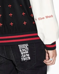 Clearance Ksubi Icons Letterman Jacket Black