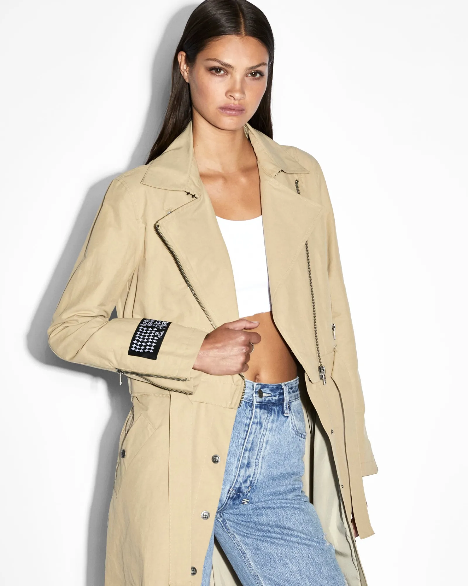 Cheap Ksubi Incognito Biker/Trench Khaki