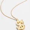 Fashion Ksubi 18K Dripps Cross Dollar Necklace