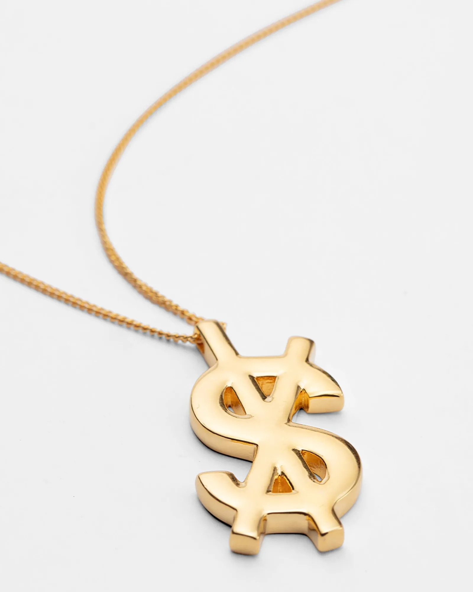 Fashion Ksubi 18K Dripps Cross Dollar Necklace