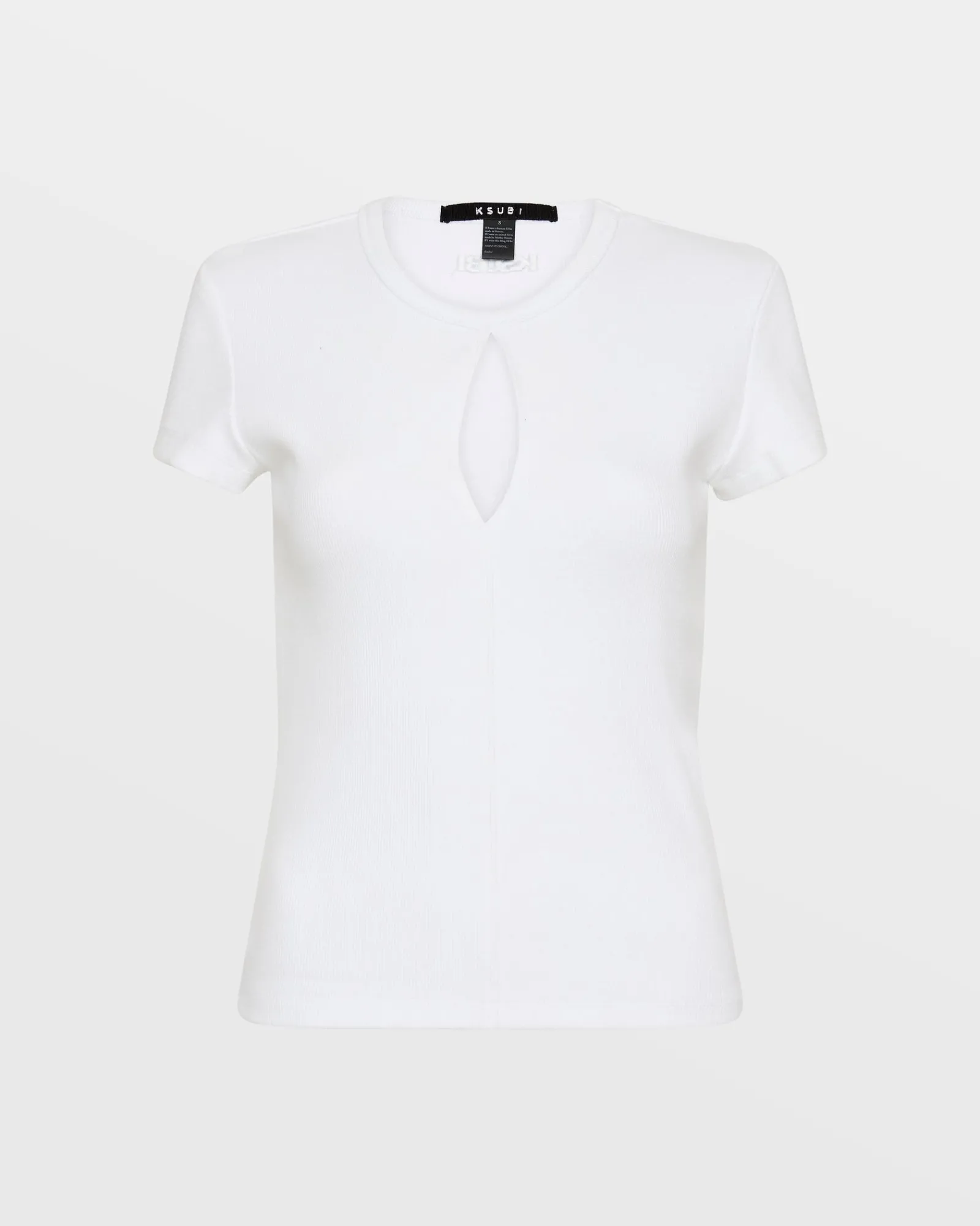 Fashion Ksubi Kut Out Ss Tee White