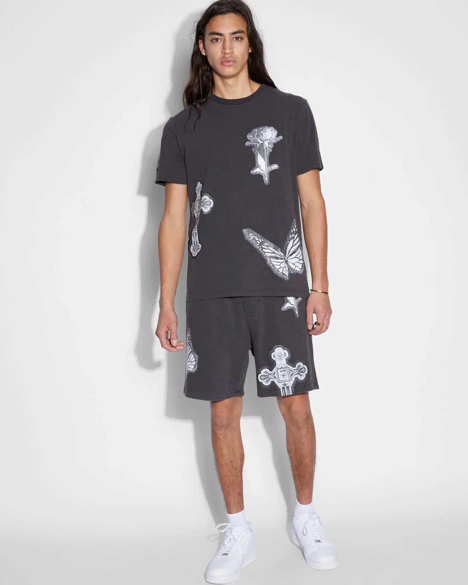 New Ksubi Kut Out Trak Short Faded Black