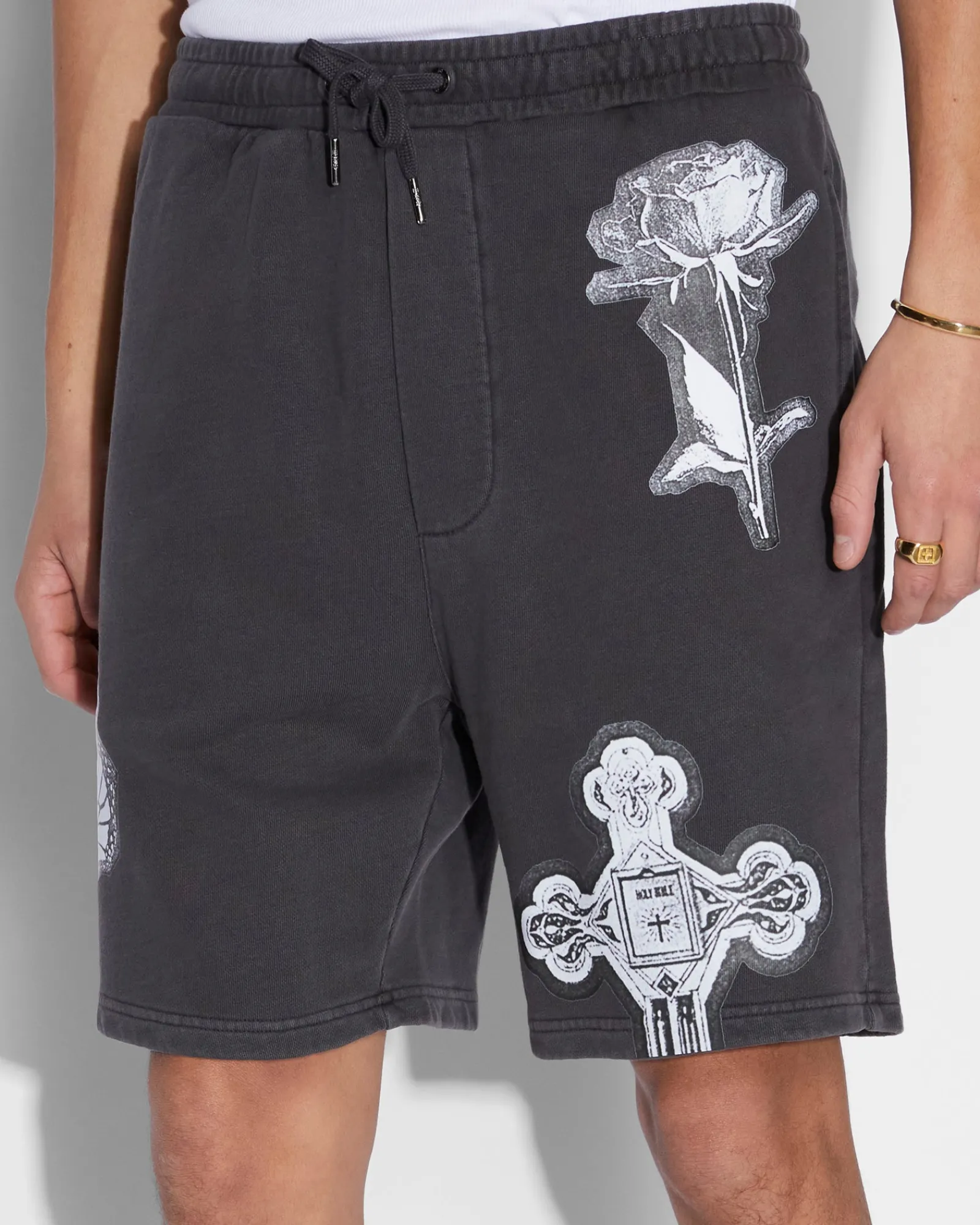 New Ksubi Kut Out Trak Short Faded Black
