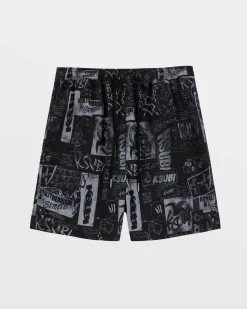 Shop Ksubi Mash Up Boardshort Black