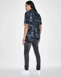 Online Ksubi Mash Up Resort Shirt Black