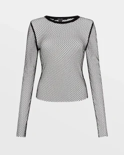 Clearance Ksubi Net Mesh Ls Top Black