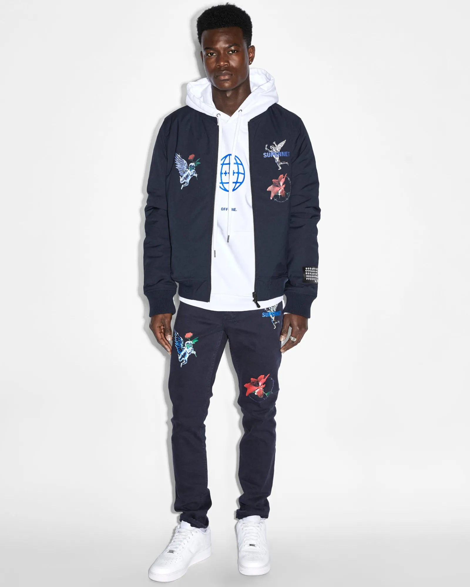 Discount Ksubi Nft Reversible Bomber Jacket Midnight
