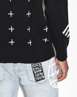 Online Ksubi Offline Knit Crew Black