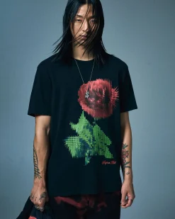 Shop Ksubi Pixel Kash Ss Tee Jet Black