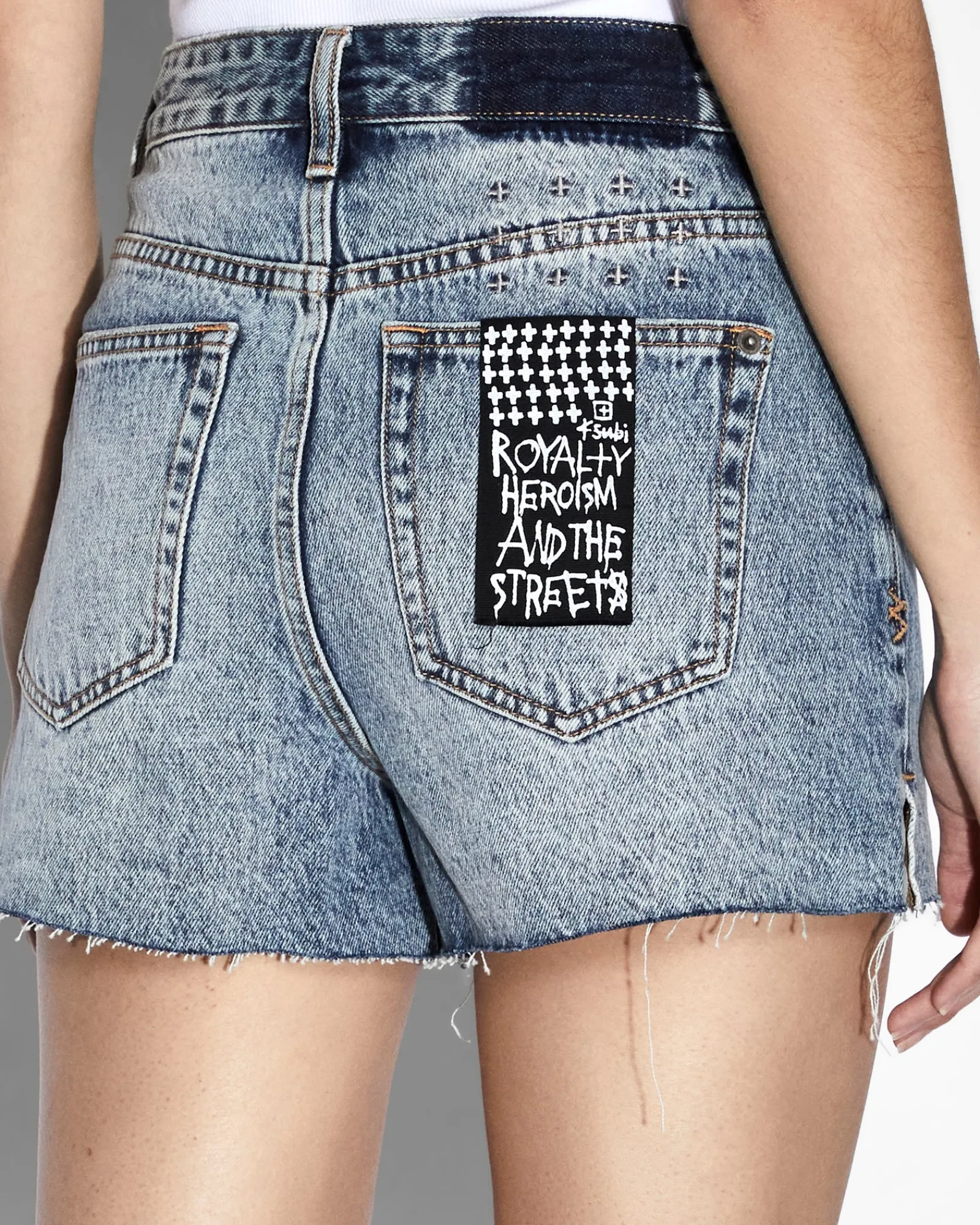Shop Ksubi Rise N Hi Shorts Haven Repair