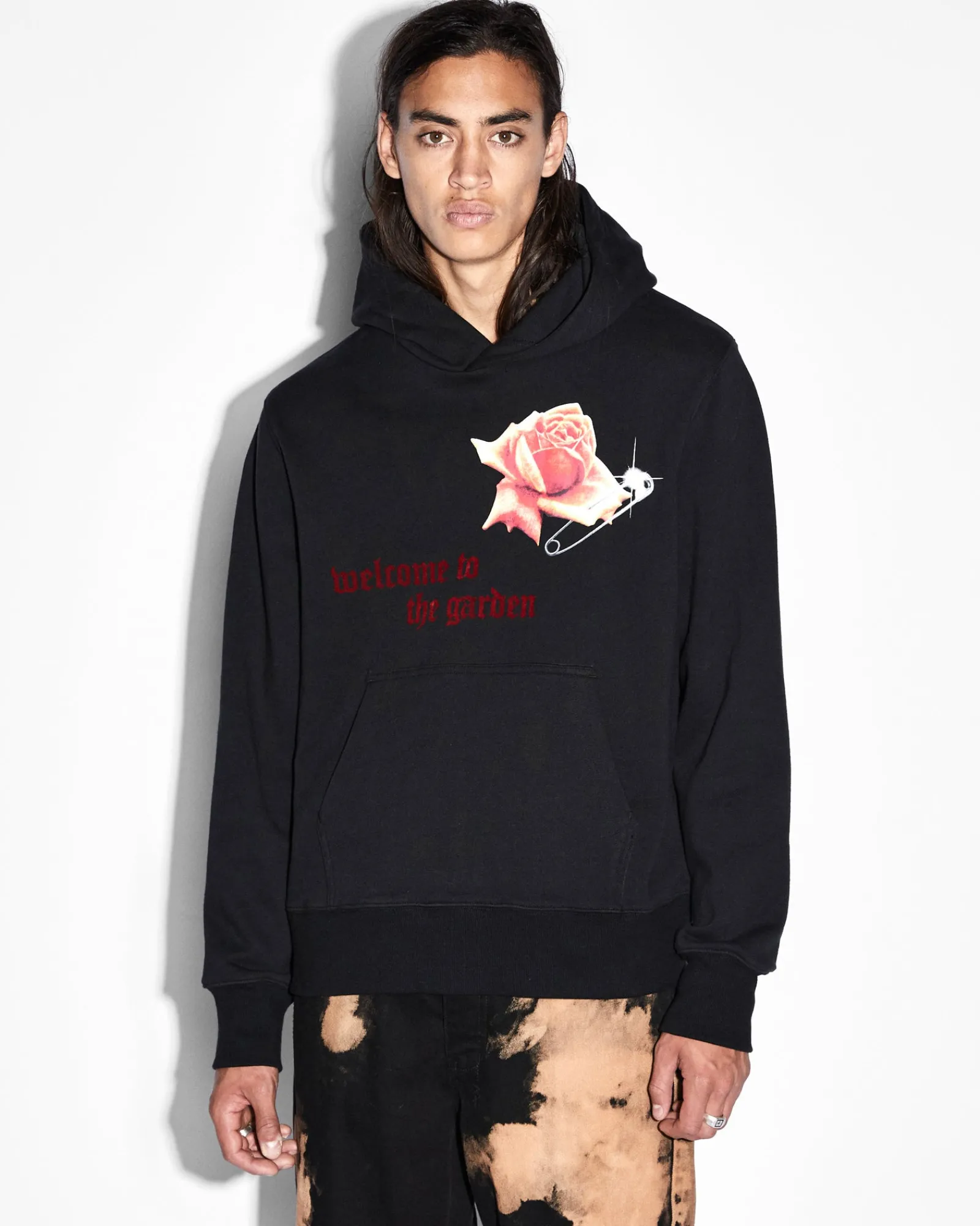 Best Sale Ksubi Rose Garden Kash Hoodie Jet Black