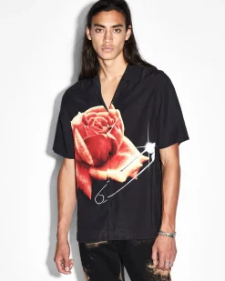 Hot Ksubi Rose Garden Resort Ss Shirt Black