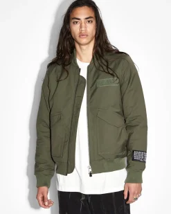Outlet Ksubi Royalty Bomber Jacket Khaki