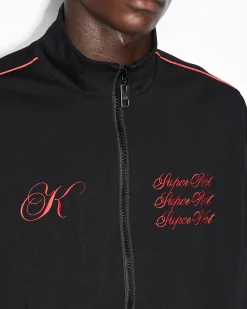 Clearance Ksubi Scripted Antidote Trak Jacket Black/Red