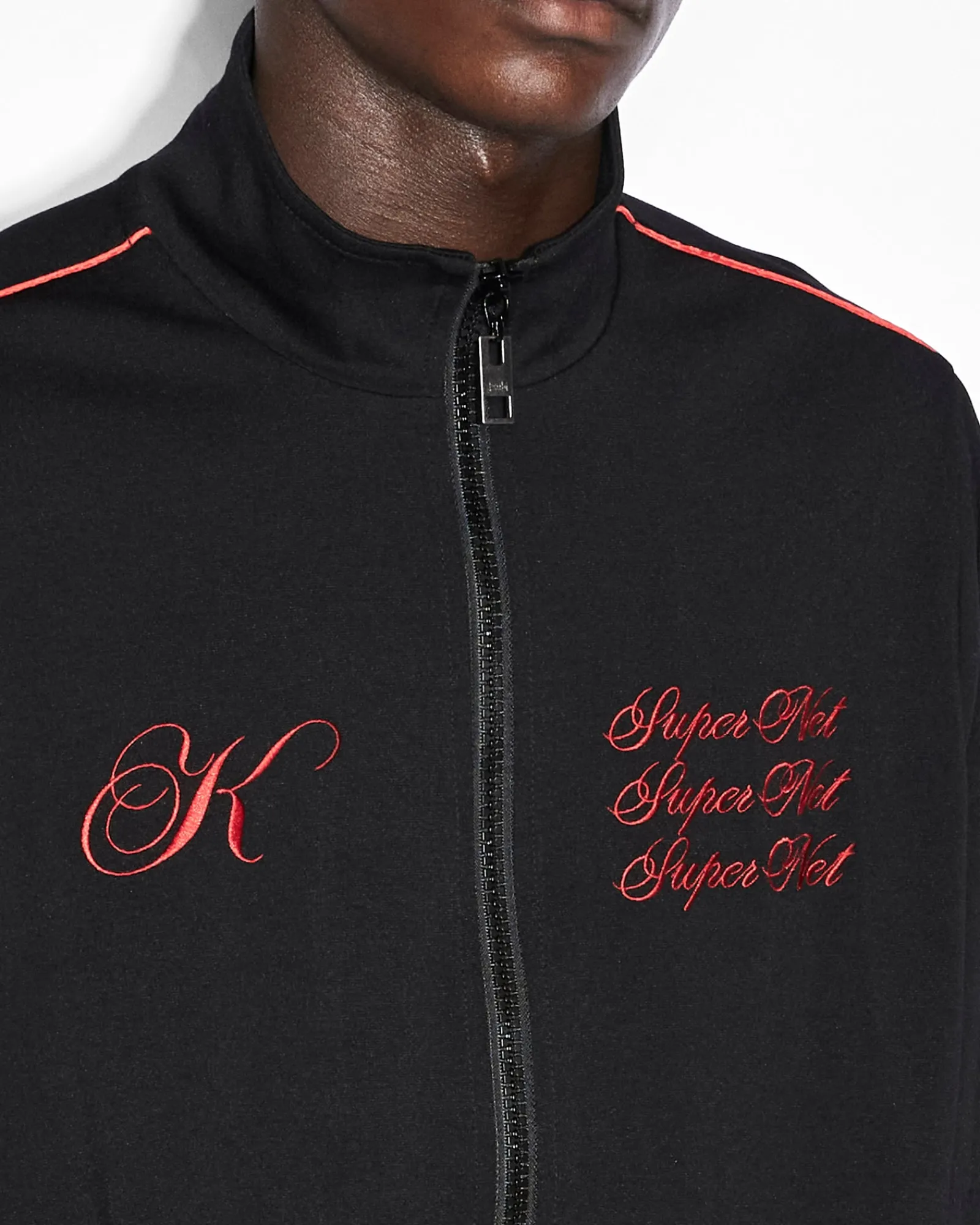 Clearance Ksubi Scripted Antidote Trak Jacket Black/Red