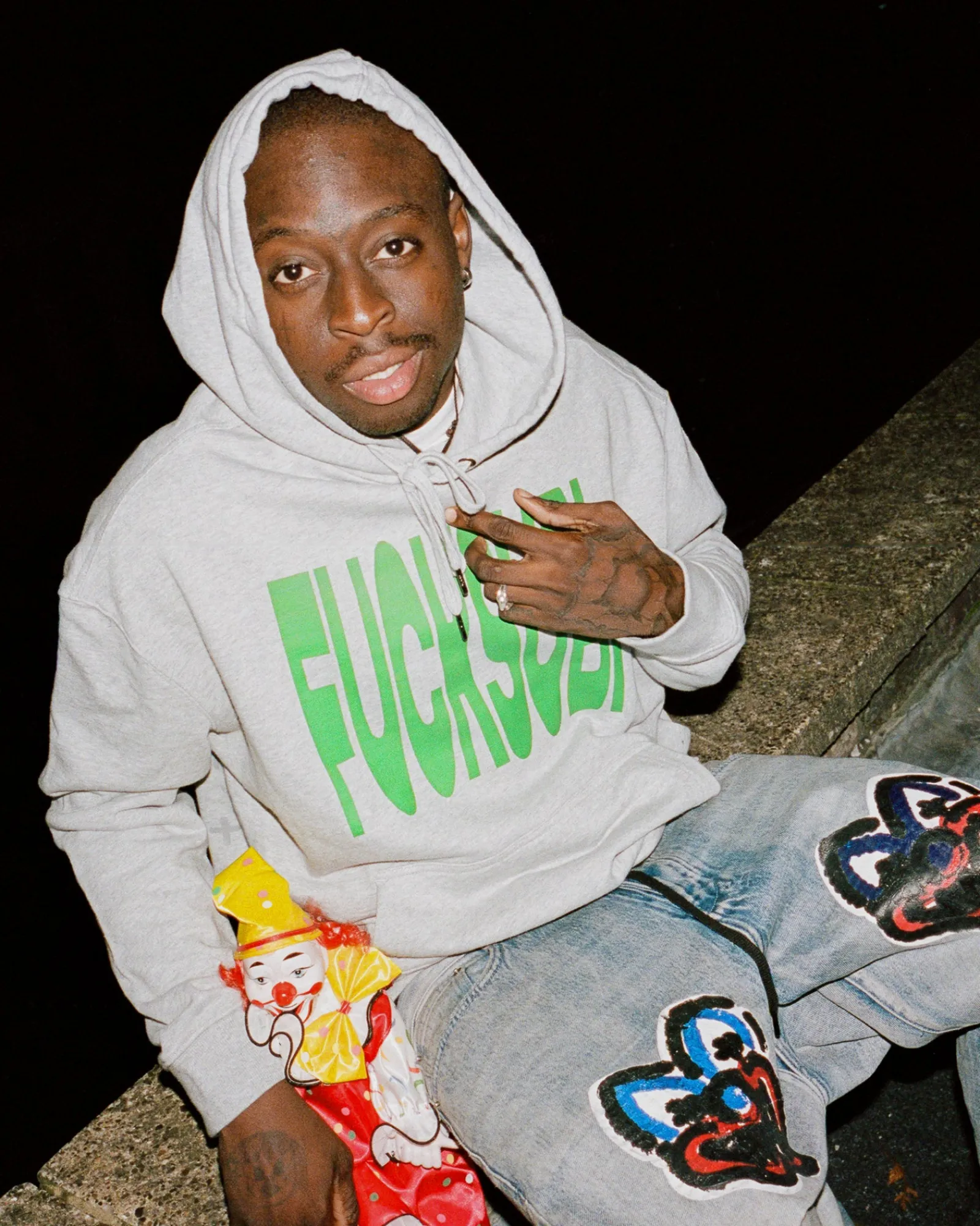 Store Ksubi Slawn Biggie Hoodie Grey Marle