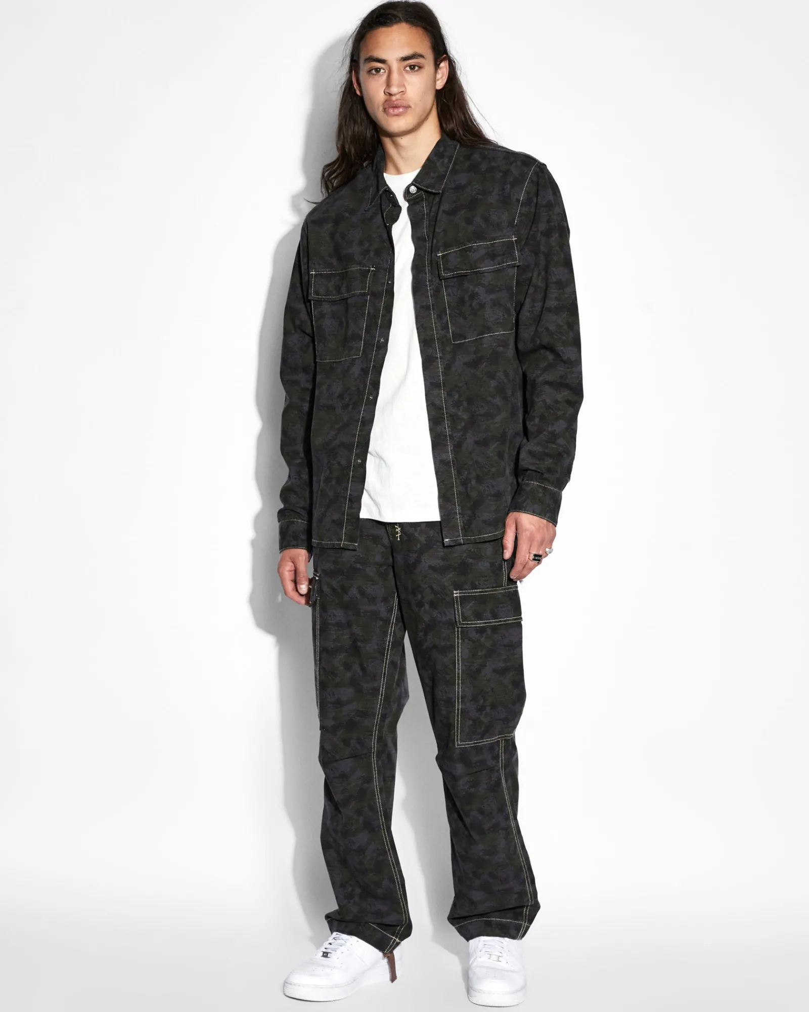 Outlet Ksubi Snakebite Ls Shirt Camo