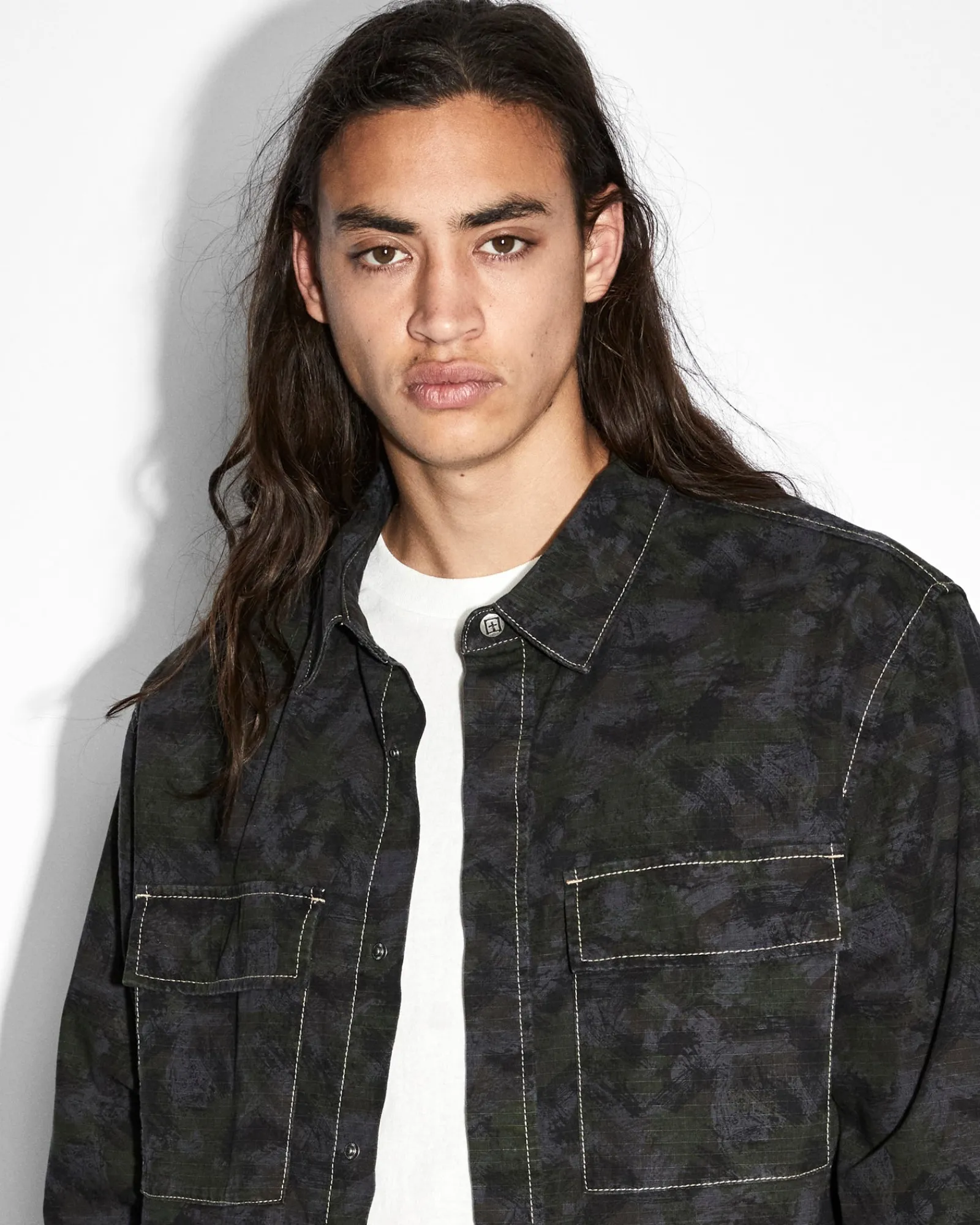 Outlet Ksubi Snakebite Ls Shirt Camo