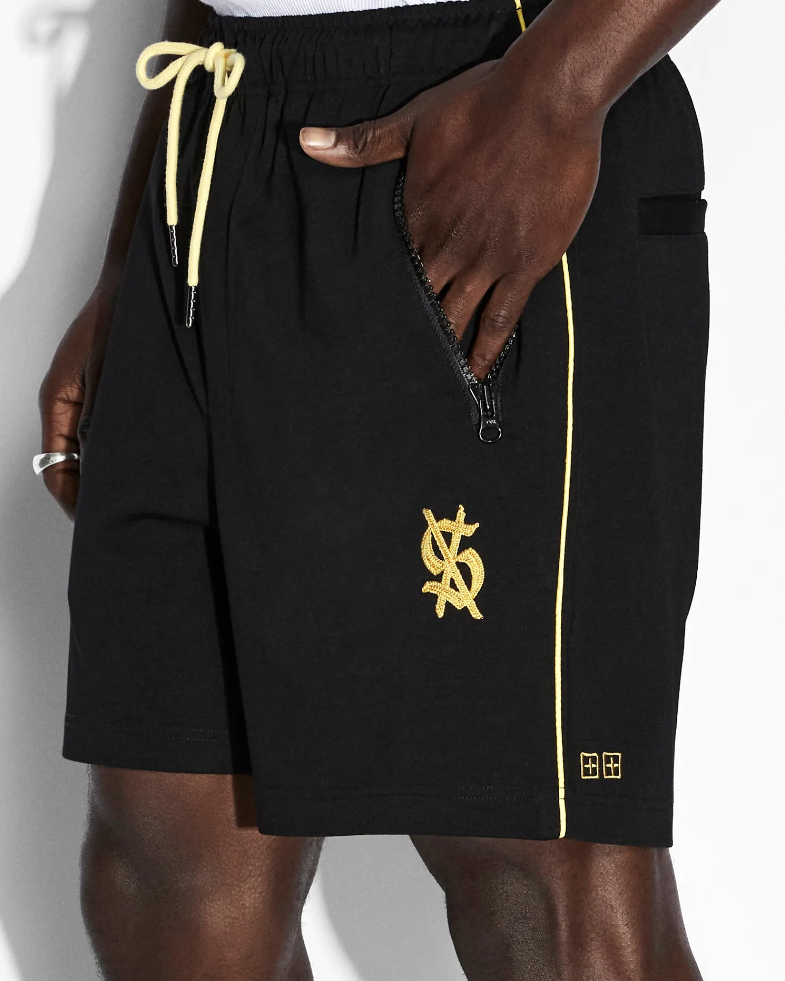 Discount Ksubi Synthesis Short Black Yellow