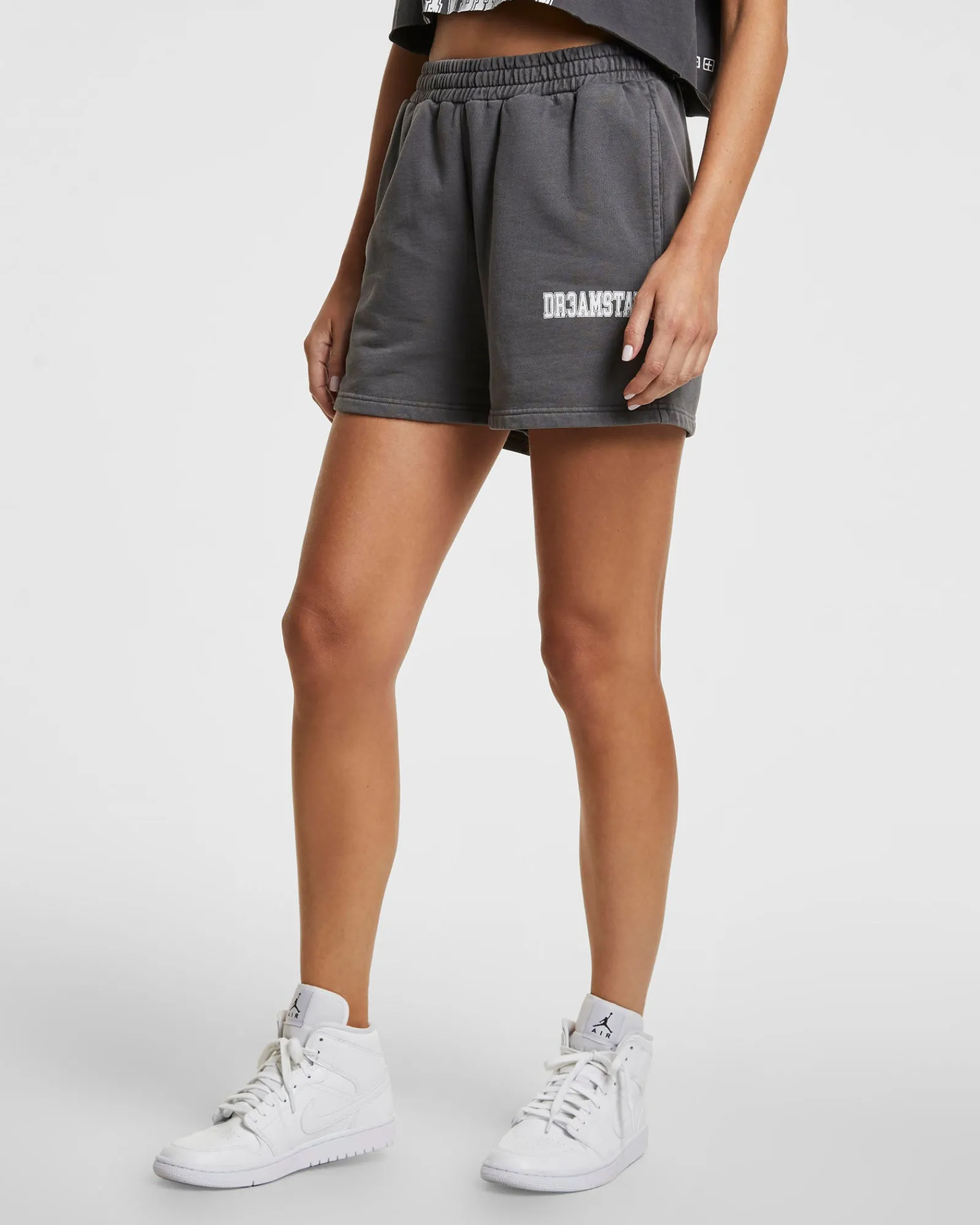 Shop Ksubi Varsity Trak Short Washed Grey