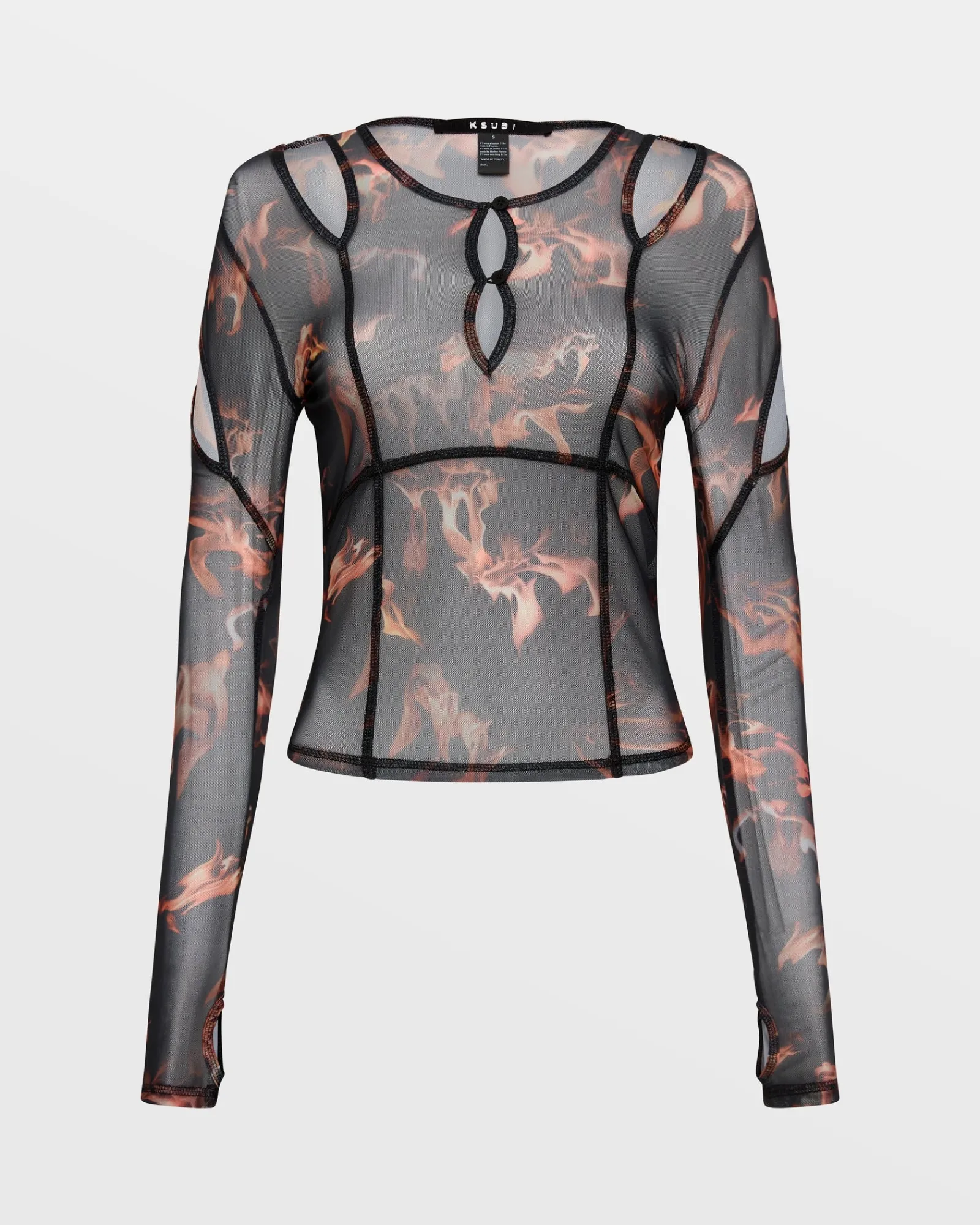 Flash Sale Ksubi Void Mesh Ls Top Consumed