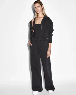 Online Ksubi 3X4 Origin Cropped Hoodie Washed Black